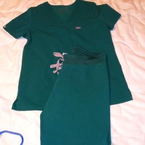 Hunter Green Figs Scrubs
